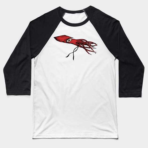 Squid Baseball T-Shirt by DigitalShards